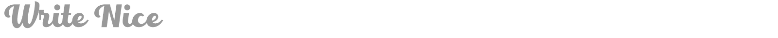 Write Nice font preview